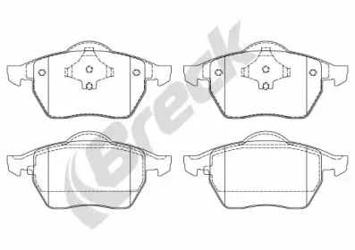 21848 00 701 00 BRECK Комплект тормозных колодок, дисковый тормоз